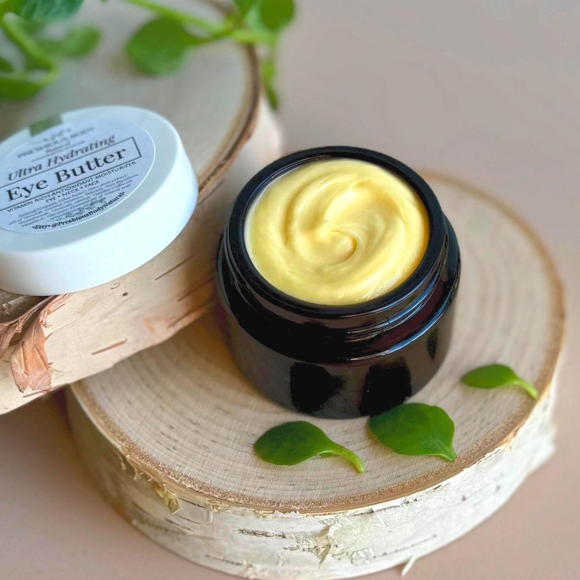 Ultra Hydrating Eye Butter Organic Under Eye Cream, Antioxidant Moisturizer, Nourishing Natural Skincare