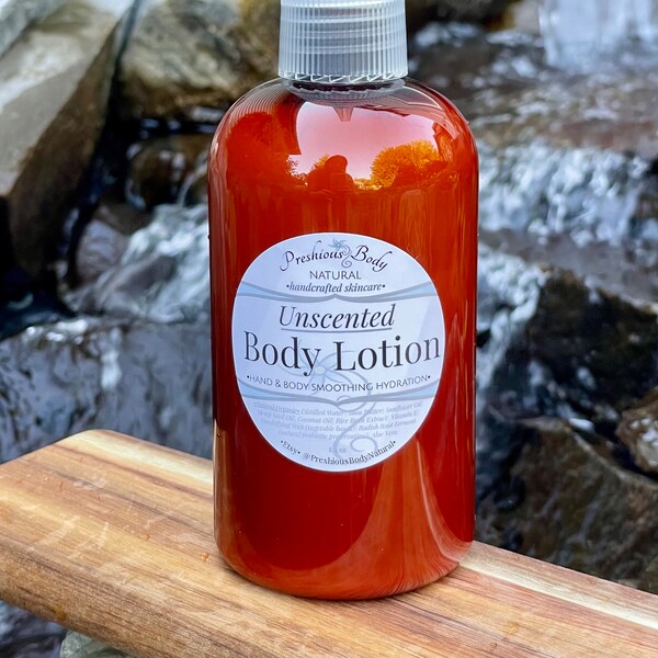 Body Lotion | Unscented | Natural Organic Lotion | Natural Skincare | 8.4 oz