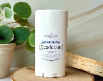 Lavender Tea Tree Natural Deodorant, Original, Baking Soda Free