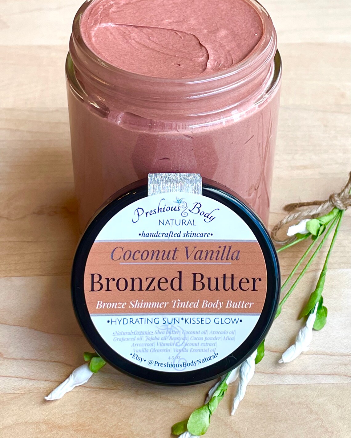Bronzed Body Butter Shimmering Bronze Body Butter Natural Etsy