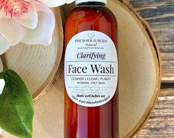 Clarifying Face Wash | Gentle Daily Facial Cleanser | Refine + Moisturize | Clean + Clear | Natural Skincare