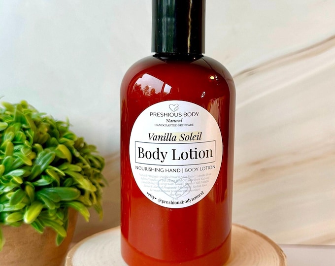 Vanilla Body Lotion | Natural Moisturizer for Silky Soft Skin | Hand Cream | 8.4 oz
