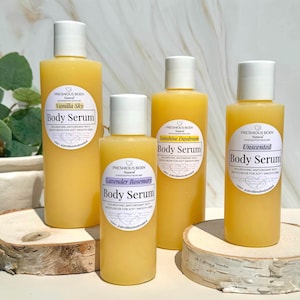 Body Serum | Nourishing Moisturizer with Castor Oil for Soft Skin, Hydrating Moisture, Choose Scent + Size, Natural Handcrafted Skincare
