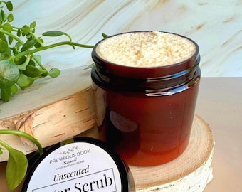 Organic Sugar Scrub | Exfoliating Body Polish with Moisturizing Shea Butter | Scented with Essential Oils