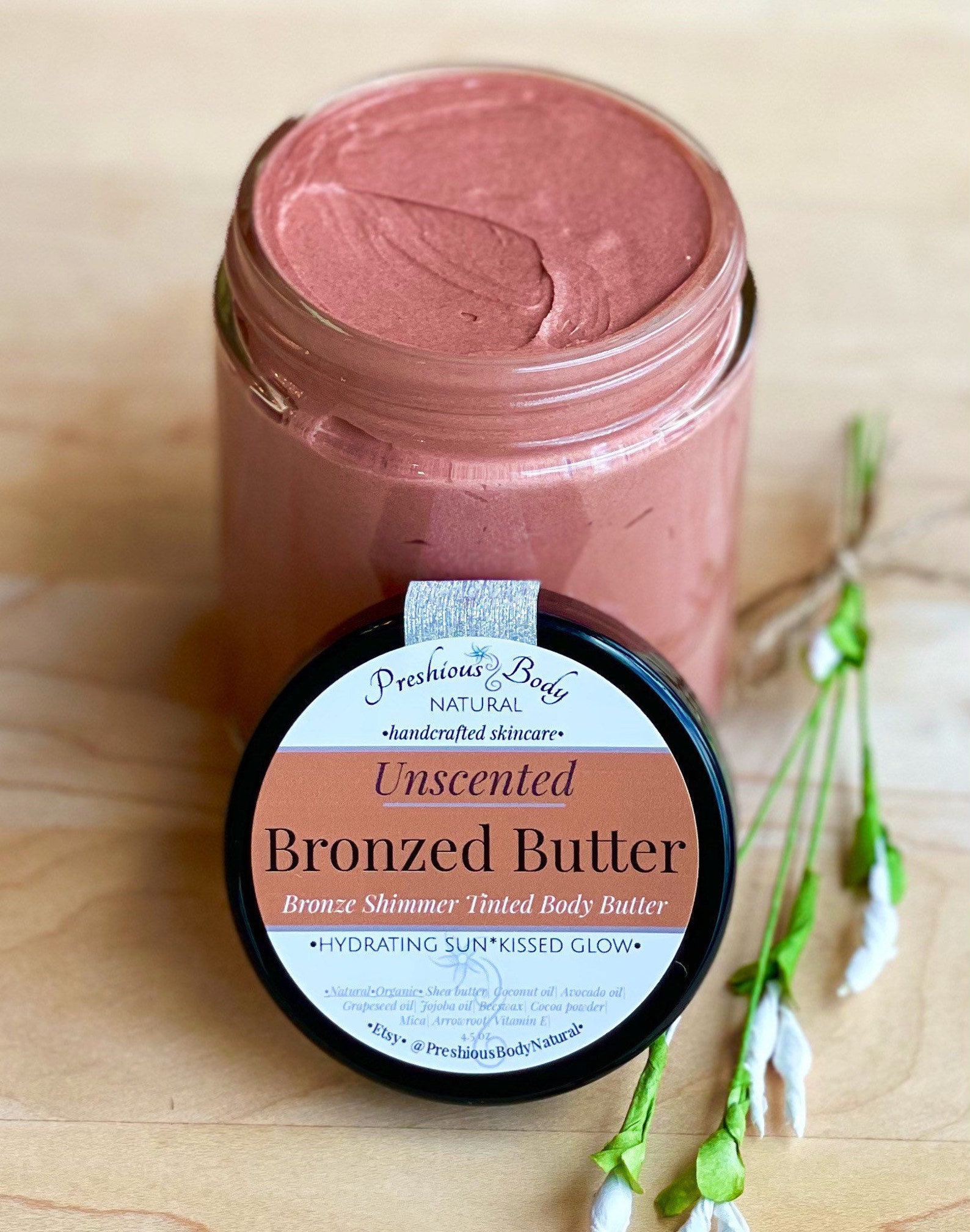 Bronzed Body Butter Shimmering Bronze Body Butter Natural Etsy