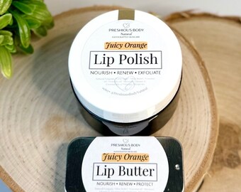 LIP KIT! | Lip Polish and Lip Butter Set | Lip Balm | Lip Scrub | Glass Jar | Natural Skincare