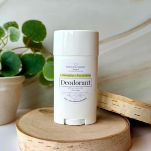 Natural Magnesium Deodorant • Lemongrass Eucalyptus • Essential Oil Deodorant Stick • Baking Soda Free • Aluminum Free