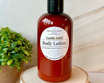 Body Lotion | Vanilla Soleil | Natural Organic Lotion | Natural Skincare | 8.4 oz