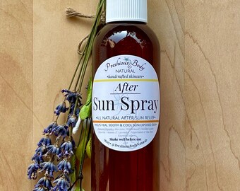 After Sun Spray | Aloe Vera Cooling Spray | Natural Skincare | 4 oz