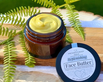 Replenishing Face Butter | Hyaluronic Acid Moisturizer | Natural Antioxidant Hydration for Normal - Dry Skin