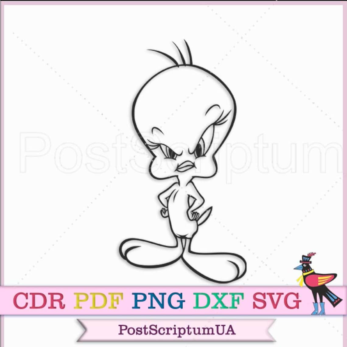 Tweety bird svg clipart cute funny chicken png farm animal Etsy