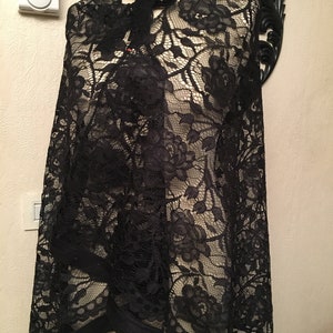Wedding stole, floral lace, black color, black stole, woman stole,girl stole, women&#39;s accessories, girl accessories