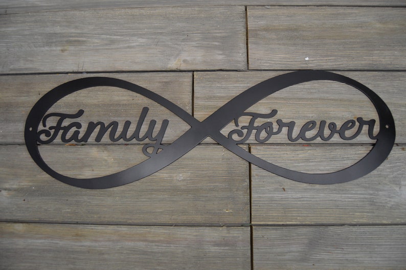 Metal Wall Art Family Forever Infinity Sign Etsy