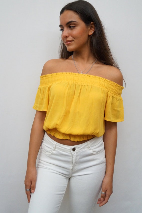 smocked top off shoulder