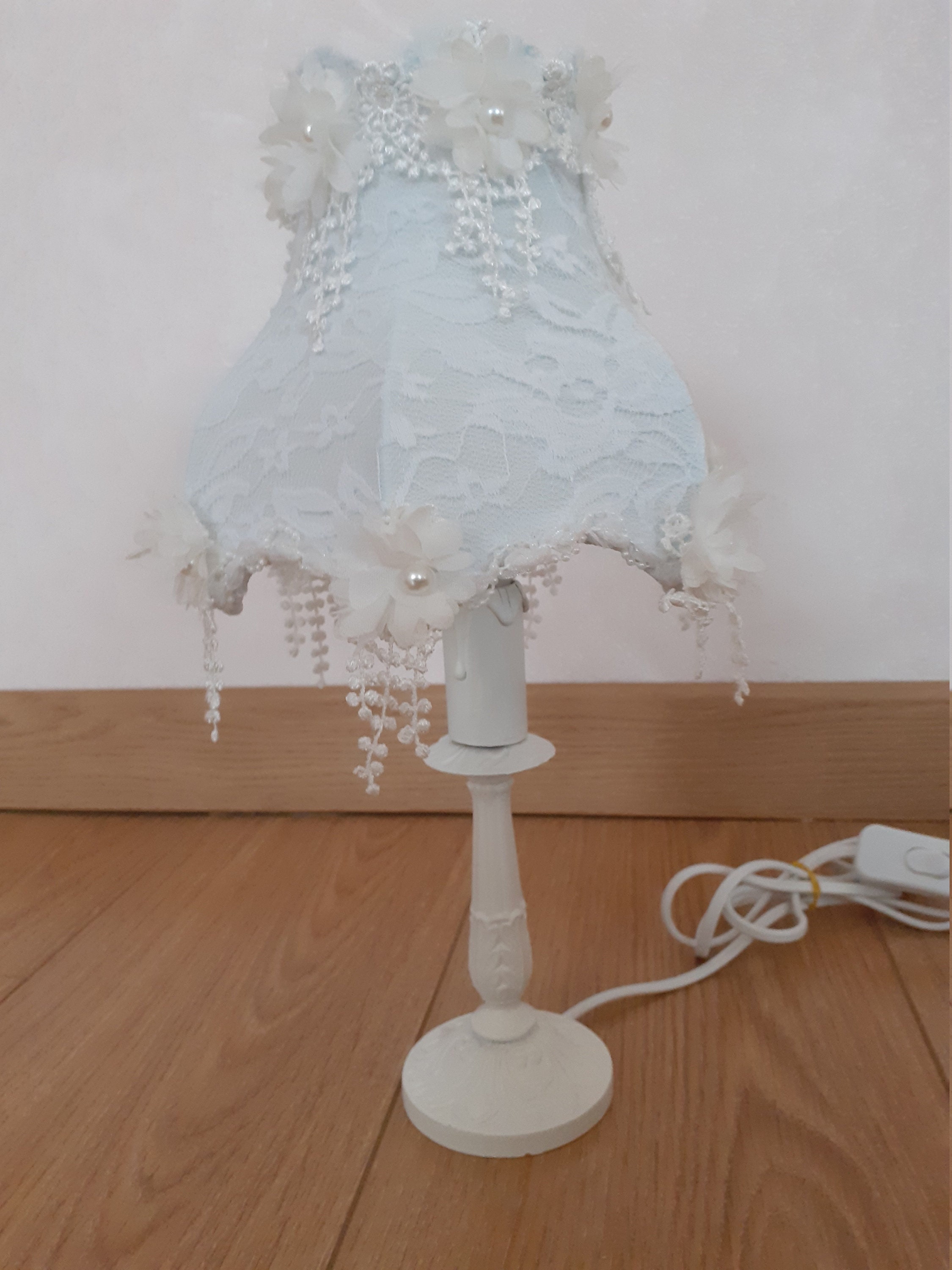 Abat-Jour Shabby Chic + Pied de Lampe