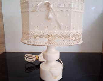 Shabby chic lampshade + lamp base