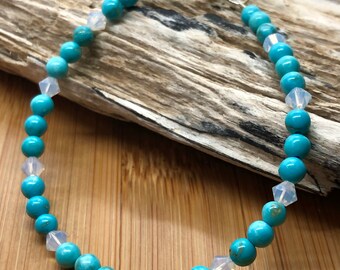 Turquoise and Swarovski Crystal Bracelet