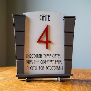 Nebraska Football Gate Memorial Stadium Sign - Tabletop Version