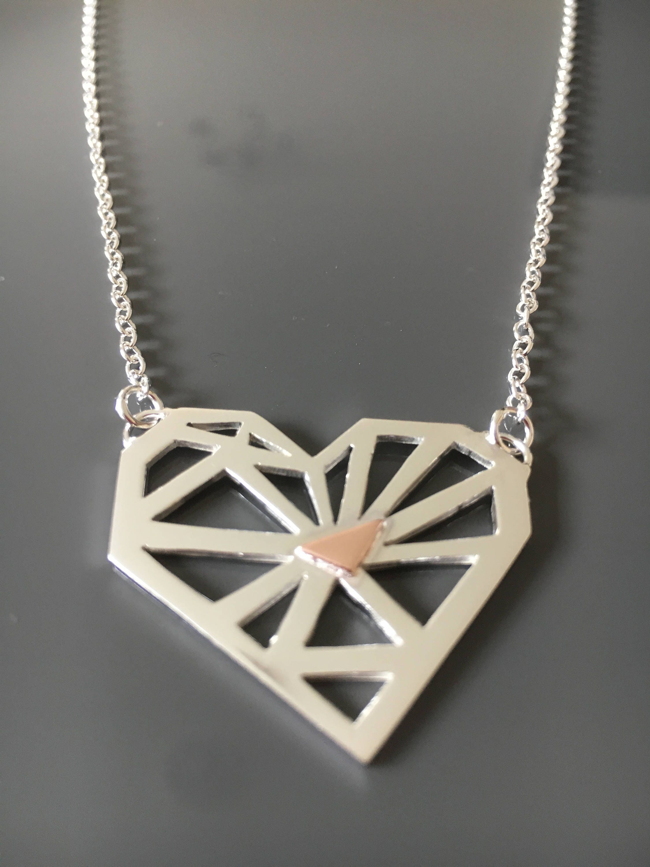 geometrical heartbeat necklace geometrical heartbeat necklace