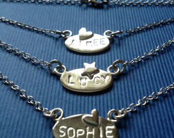 silver name necklace