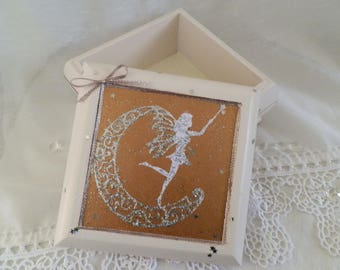 Nice wooden box and his fairy
