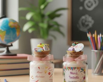 Mini kaarsje "cadeau voor leraar/docent/klassenassistent/personeel/nanny/kinderdagverblijf ....