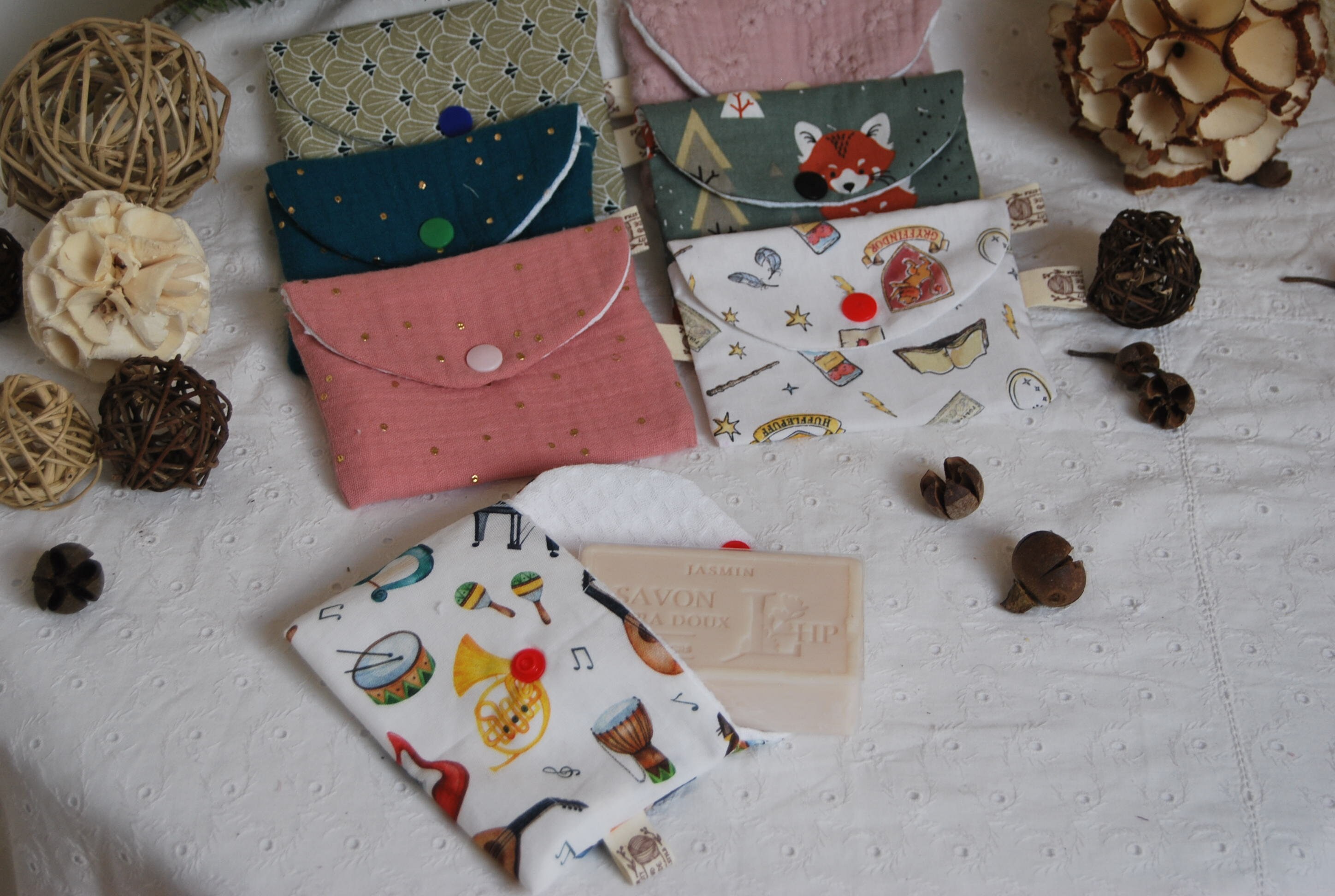 Soap, shampoo, mask pouch...