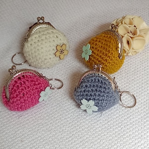 Porta Monete Portachiavi Clic Clac Uncinetto Portachiavi