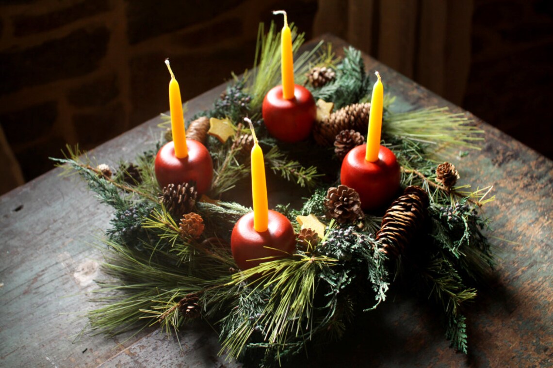 Makeityourself Advent Apple Wreath Kit Waldorf Advent Etsy