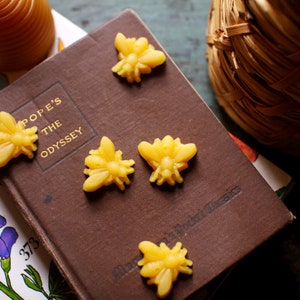 Beeswax Honeybee Charms - Set of 5