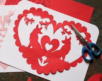 Scissor Cut Valentine Kit