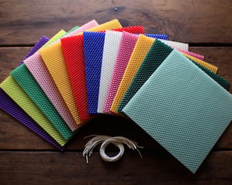 Multicolored Candle Making Kit for 12 Candles - Waldorf Candle Rolling