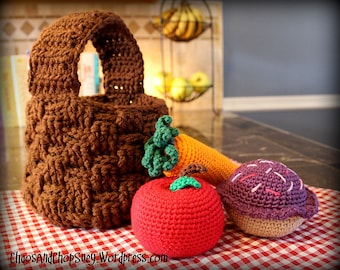 One-Piece Picnic Basket **DIGITAL CROCHET PATTERN**