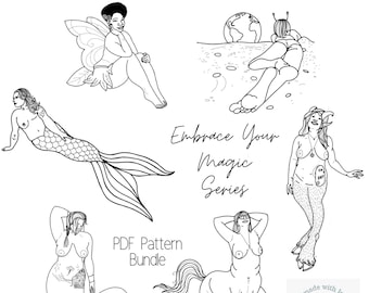 Embroidery pattern, Magic, Body Positive, Embroidery Tutorial, Hand Embroidery, PDF Pattern