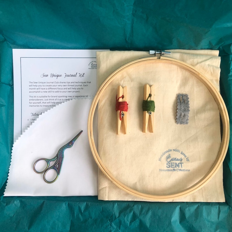 Embroidery Kit Thread Journal Embroidery Tutorial Hand Etsy UK
