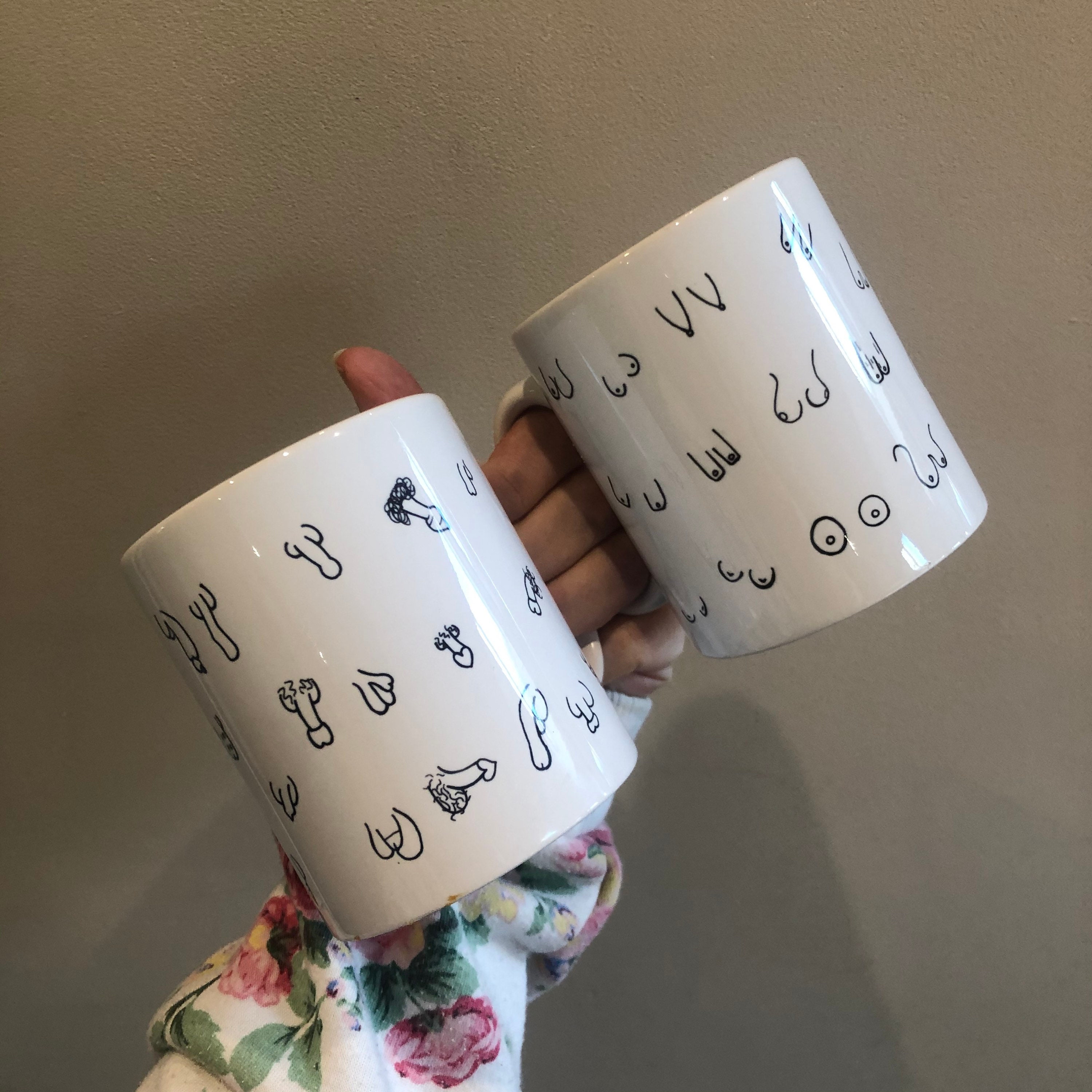 Boobie & Willy Doodle Mugs Etsy
