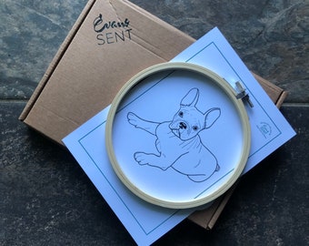 Personalised Embroidery Kit, Pet Bespoke Embroidery kit, Dog, Cat, Hand Embroidery, Embroidery Pattern