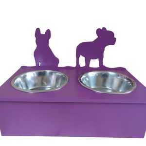 Dog bowl support, customizable, color of your choice image 1