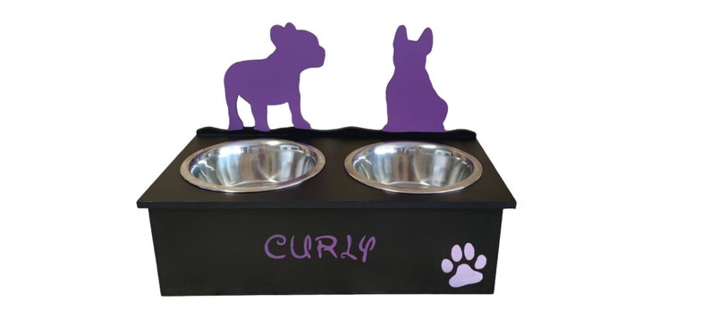Dog bowl support, customizable, color of your choice image 3