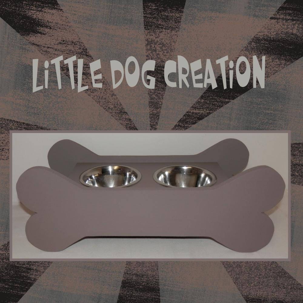 Support Gamelles Pour Chiens ou Chats, Forme Os