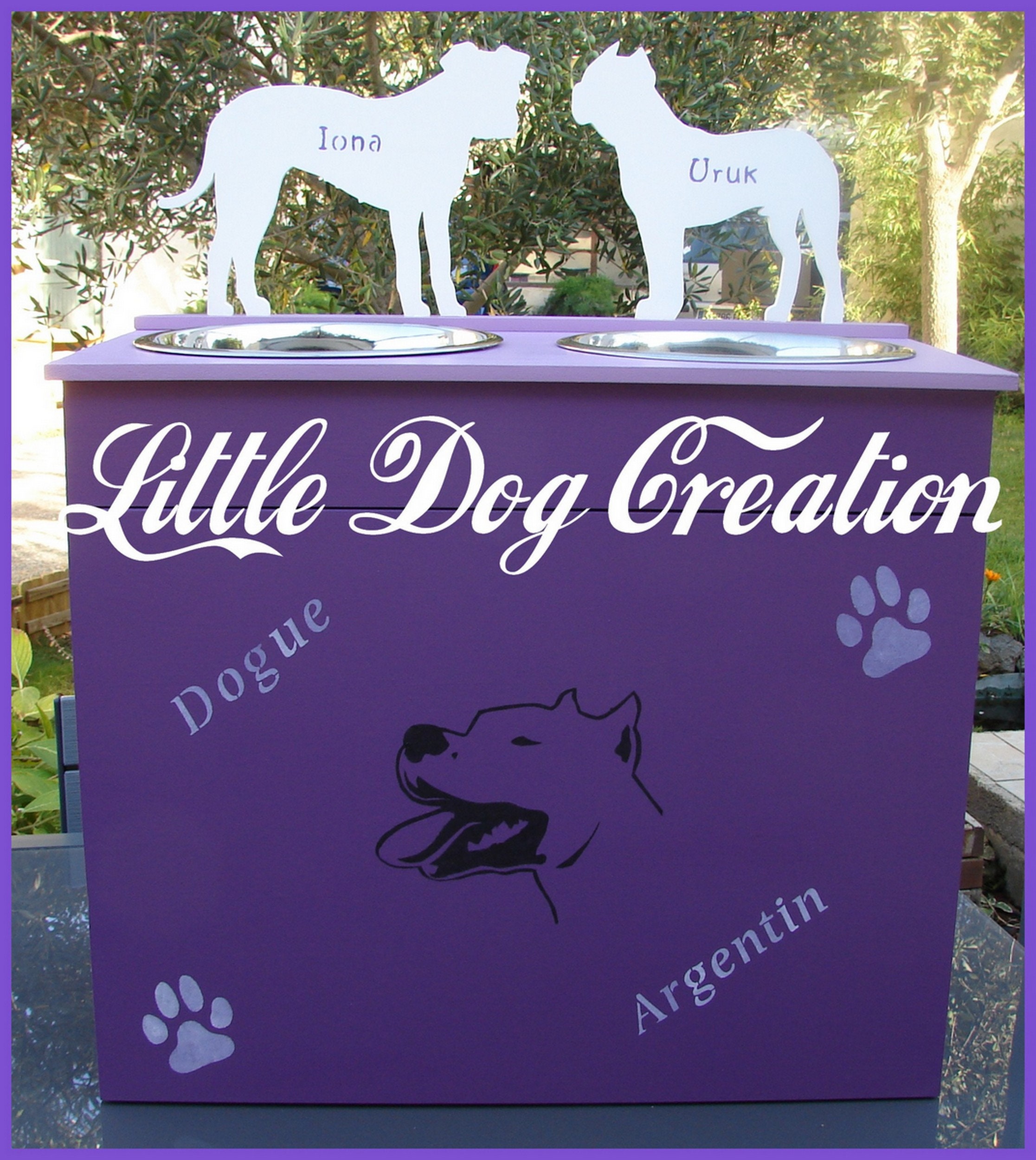 Support Gamelle Pour Animal de Compagnie, Personnalisable, Couleur Au Choix