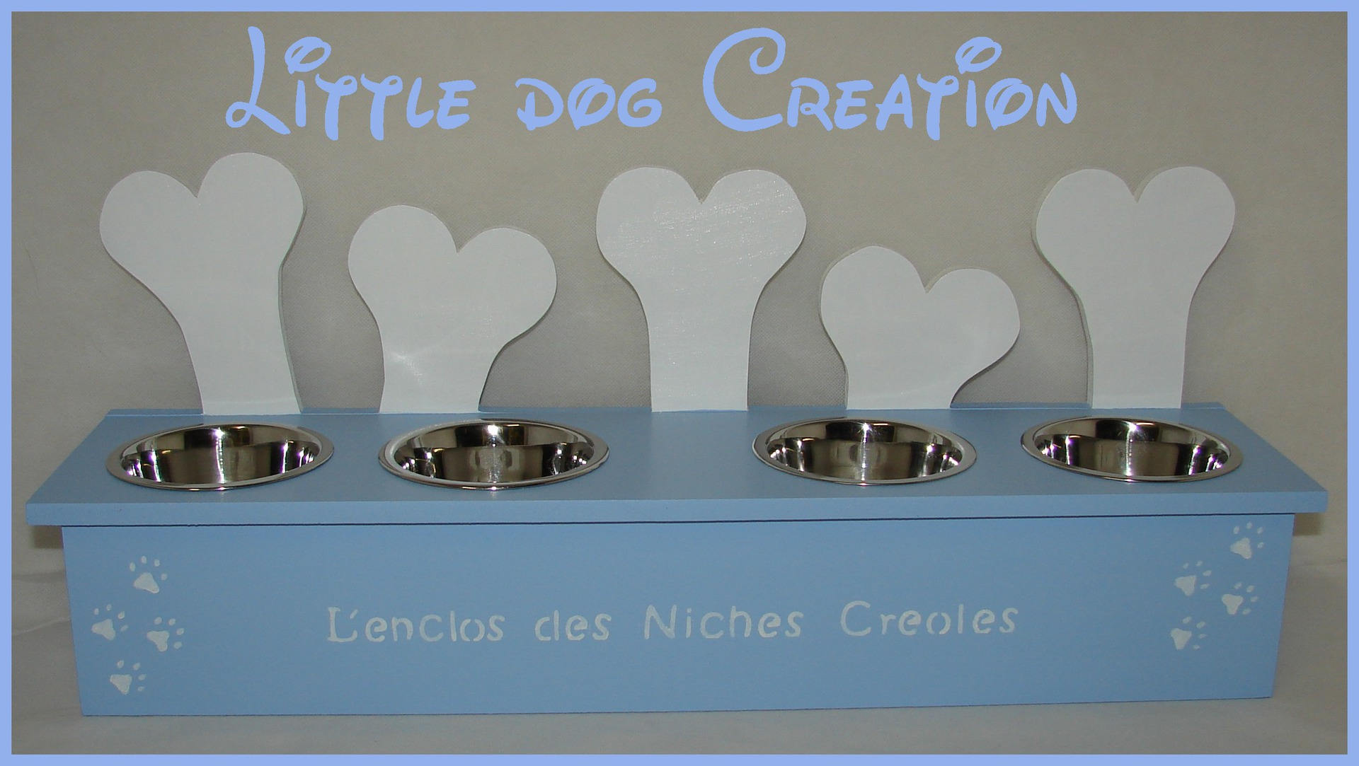 Support Gamelles Pour Animal de Compagnie, Personnalisable