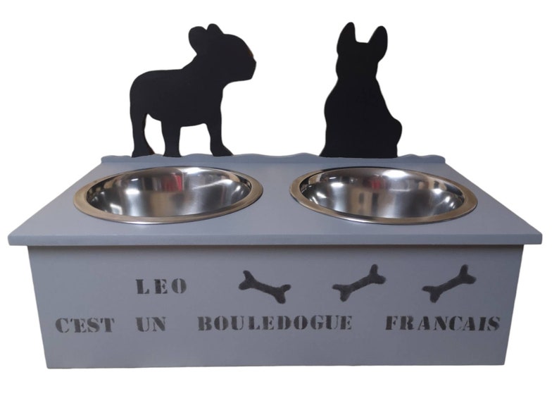 Dog bowl support, customizable, color of your choice image 2