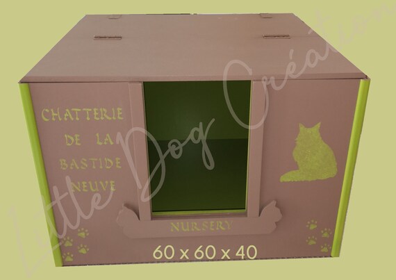 Caisse De Mise Bas En Bois Personnalisable Pour Chien Et Chat Etsy