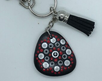Keychain - Keychain for women- Purse charms - Purse charm for handbag - Hand made keychain - Stone keychain