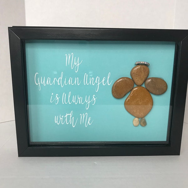 Shadow Box Pebble Art Etsy