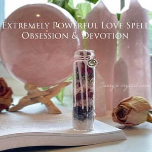 EXTRA strong obsession love spell jar, attract love, love me only, come back to me spell, fast spell casting, get back with an ex, devotion