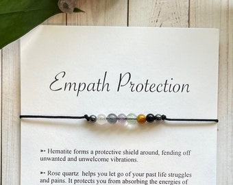 Ultimate empath protection crystal bracelet | aura shield | protection crystals | energy cleanse | tourmaline | minimalist