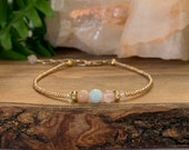 Fertility Bracelet, IVF, Fertility Gift, Pregnancy Bracelet, Fertility Jewelry, Aquamarine, rose quartz, Moonstone