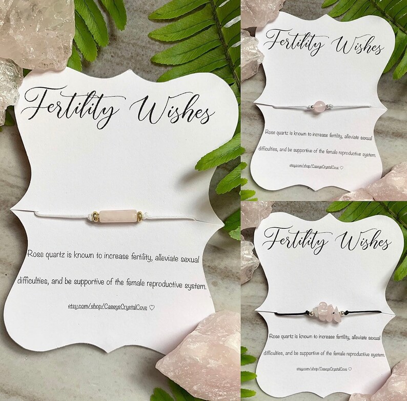rose quartz bracelet, IVF fertility wish bracelet Fertility Bracelet